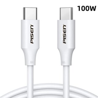 Pisen USB-C to USB-C 100W PD Cable (1M) White - Premium Quality