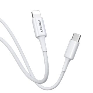 Pisen Mr White Lightning to USB-C PD Fast Charge Cable (1M) White - Support Charge 3A