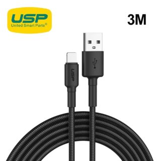 USP BoostUp Lightning to USB-A Cable (3M) Black - Quick Charge Connect