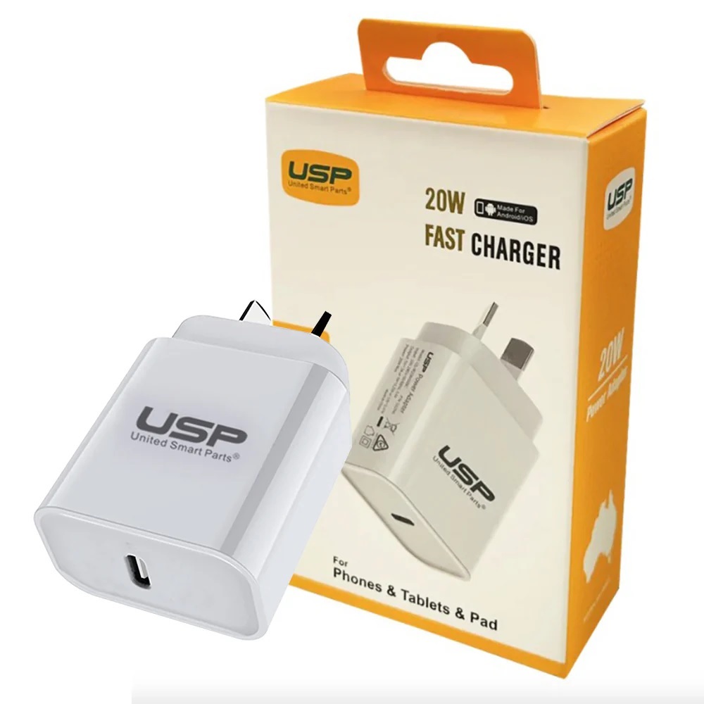 USP 20W USB-C PD Fast Wall Charger - White