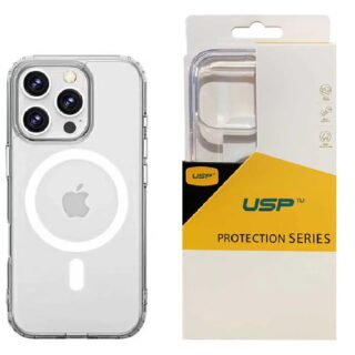 USP Apple iPhone 16 Pro (6.3") Clear Rock Shockproof Case with MagSafe - Ultra-thin