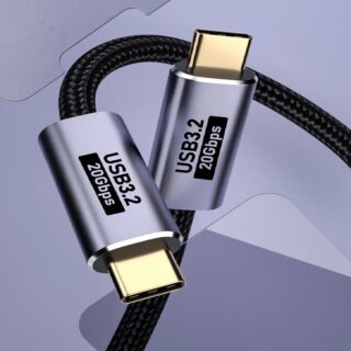 USP BoostUp Cafule Braided USB-C to USB-C (3.2 Gen2) Charge Video Cable (1.5M) -Black
