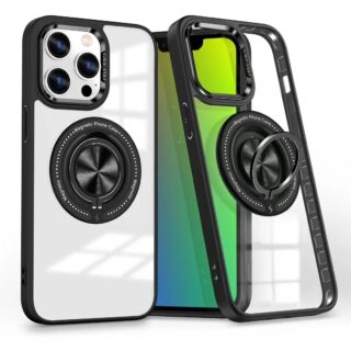 USP Apple iPhone 17 Pro Max (6.9") MagSafe Case with Ring Holder Black - Silicone Bumper