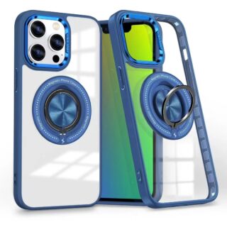 USP Apple iPhone 17 Pro Max (6.9") MagSafe Case with Ring Holder Dark Blue - Silicone Bumper