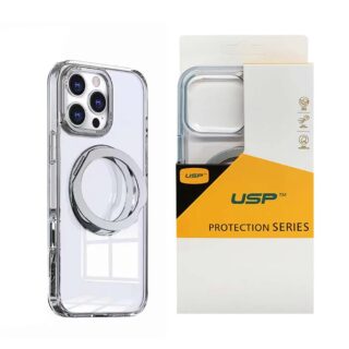 USP Apple iPhone 17 Pro (6.3") Clear Case with MagSafe - 360° Rotatable Ring-Stand