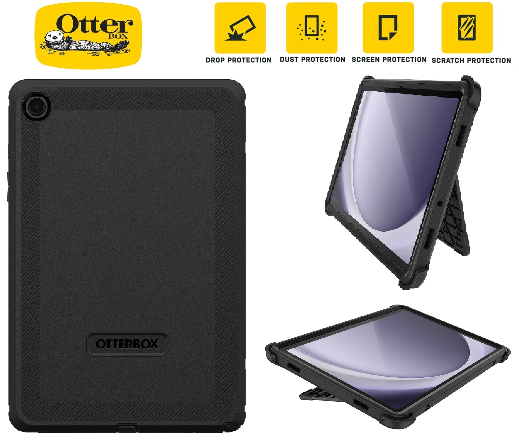 OtterBox Defender Samsung Galaxy Tab A9+ (11") Case -Black(77-95006)