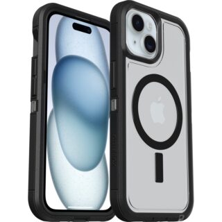 OtterBox Defender XT Clear MagSafe Apple iPhone 17e /  iPhone 16e / iPhone 15 / iPhone 14 / iPhone 13 (6.1") Case Dark Side (Clear/Black)