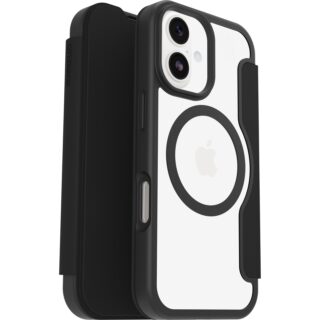 OtterBox React Folio MagSafe Apple iPhone 17 (6.3") Case Black Crystal (Clear/Black) - (77-98586)