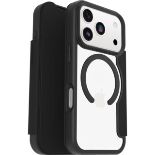 OtterBox React Folio MagSafe Apple iPhone 17 Pro (6.3") Case Black Crystal (Clear/Black) - (77-98588)