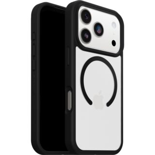 OtterBox React MagSafe Apple iPhone 17 Pro (6.3") Case Black Crystal (Clear/Black) - (77-98631)