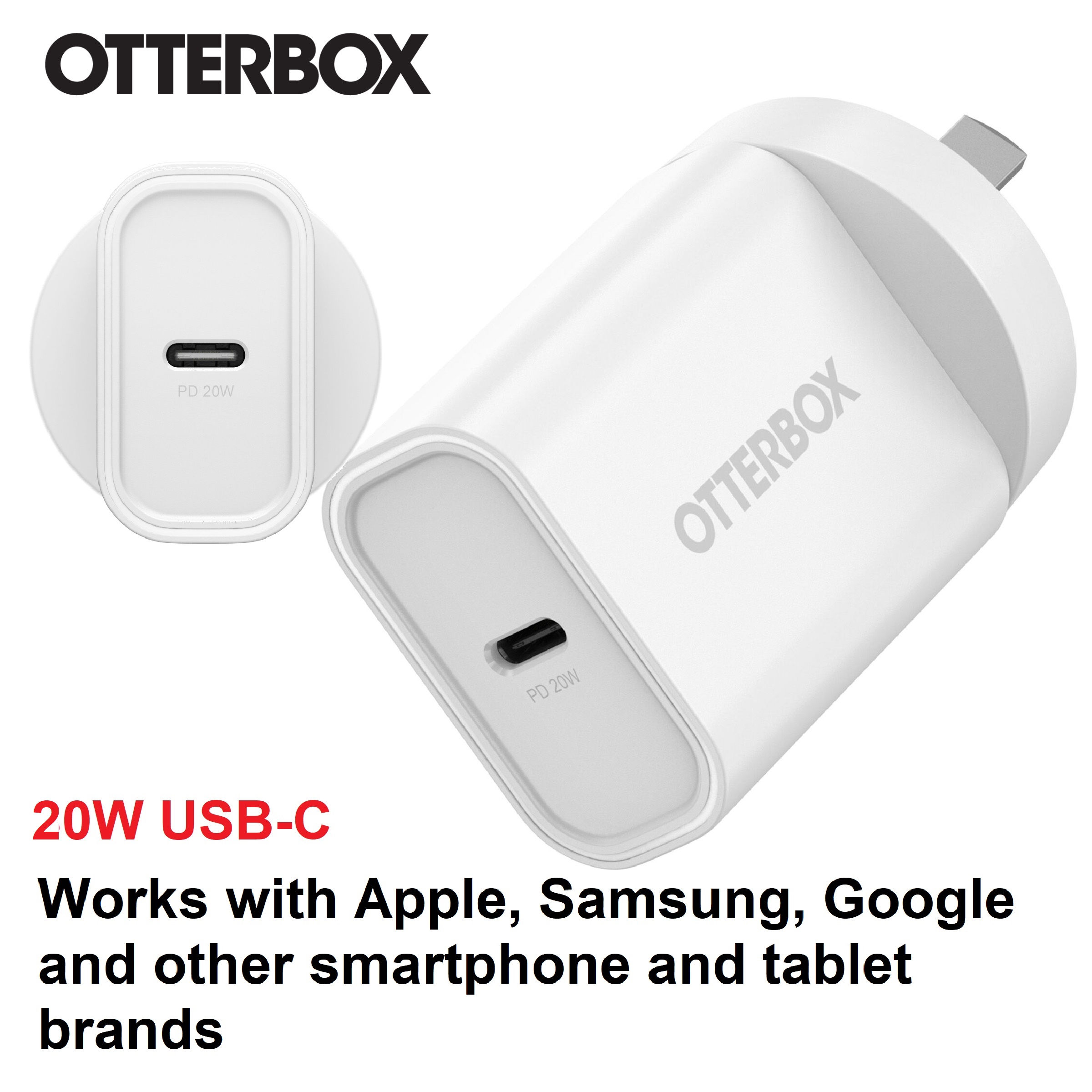 OtterBox 20W USB-C (Type I) PD Fast Wall Charger - White (78-81352)