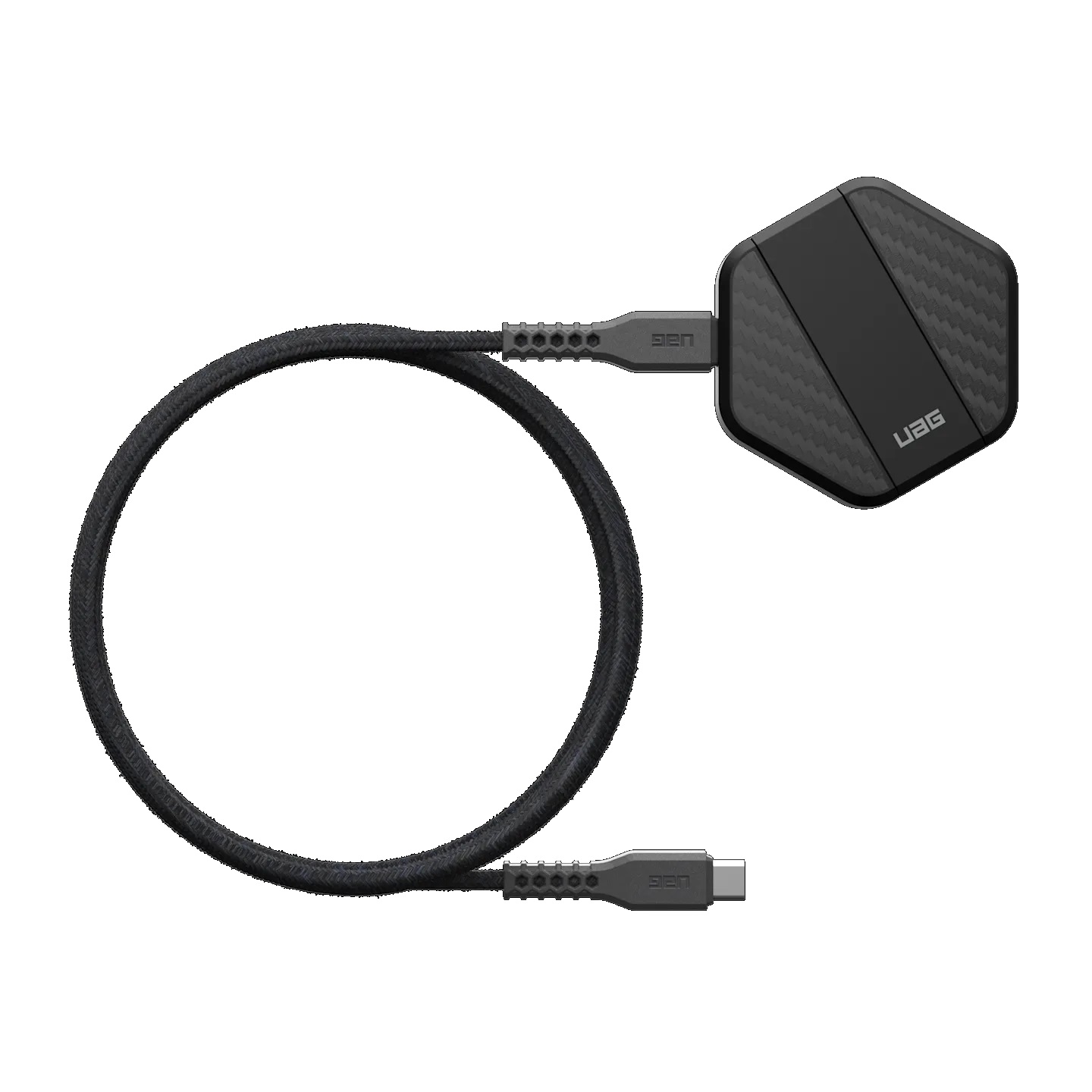 UAG Wireless Charging Pad with Stand - Black/Carbon Fiber(9B4410114042)