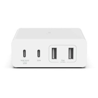 Belkin BoostCharge Pro 108W USB-C (PD 3.0) 4-Port GaN Wall Charger - White (WCH010auWH)