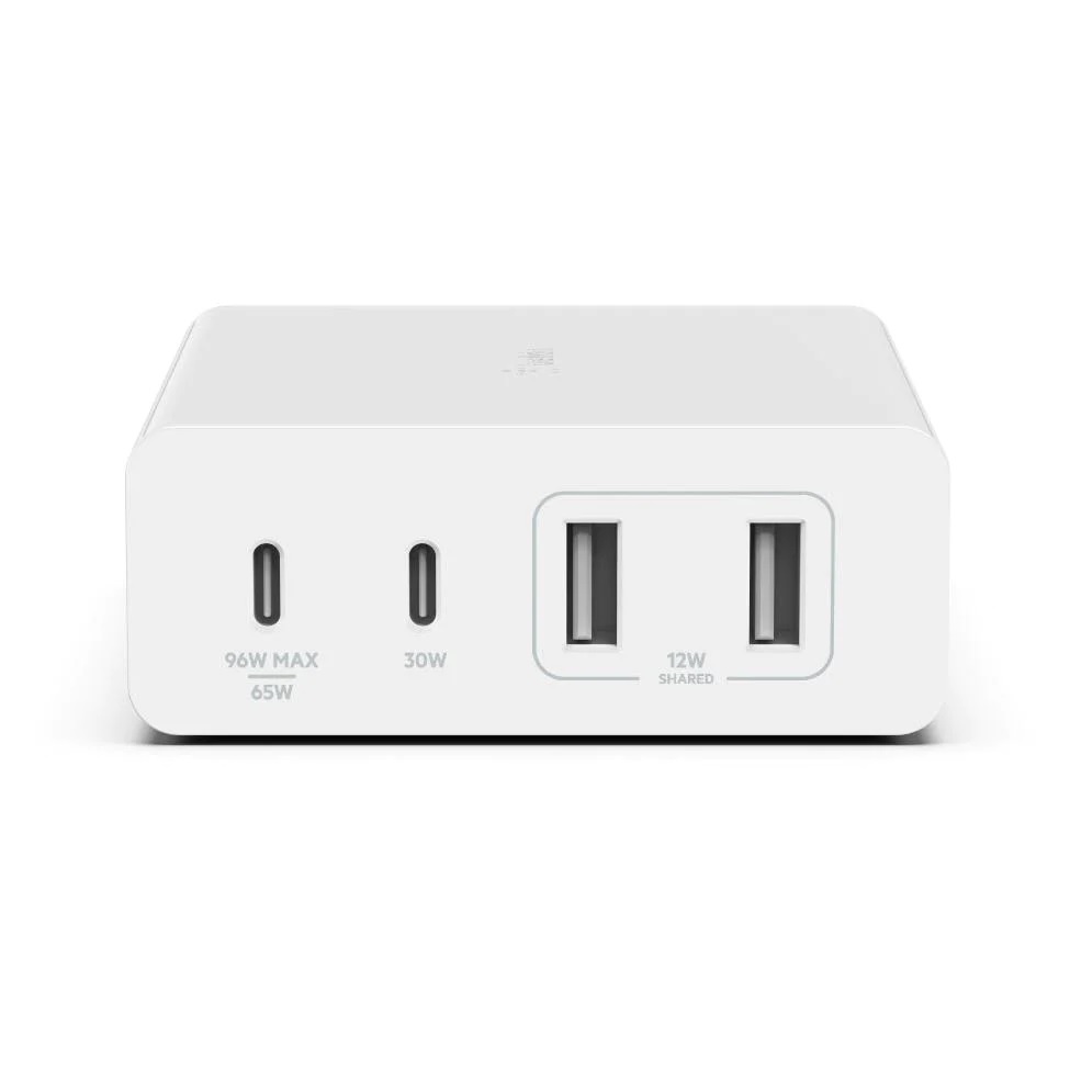 Belkin BoostCharge Pro 108W USB-C (PD 3.0) 4-Port GaN Wall Charger - White (WCH010auWH)
