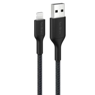 Belkin BoostCharge Pro Braided Lightning to USB-A Cable (0.15M) - Black (CAA020FQ0MBK)