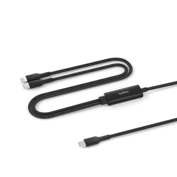 Belkin BoostCharge Pro Braided USB-C to Dual USB-C Cable (1.5M) - Black (CAC004fq1.5MBK)