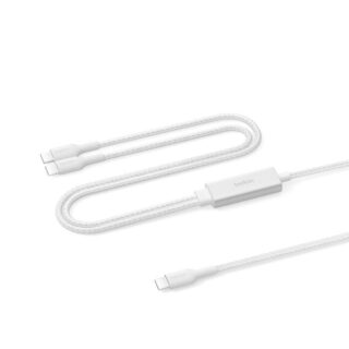 Belkin BoostCharge Pro Braided USB-C to Dual USB-C Cable (1.5M) - White (CAC004fq1.5MWH)