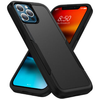 Phonix Rugged Apple iPhone 13 Pro Max (6.7") Armor Light Case Black - No-Slip