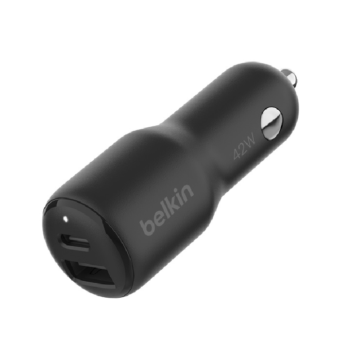 Belkin BoostCharge 42W Dual Port Car Charger - Black (CCB005BTBK)