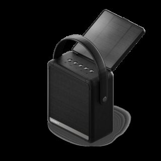 Cygnett FreePlay Solar Charging Wireless Speaker  8K Power Bank - Black(CY4968SOSPE)