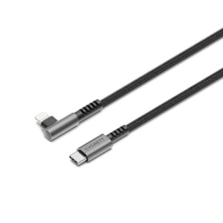 Cygnett Unite Right-Angle Lightning to USB C Cable (1M) - Black (CY5102PCCCL)