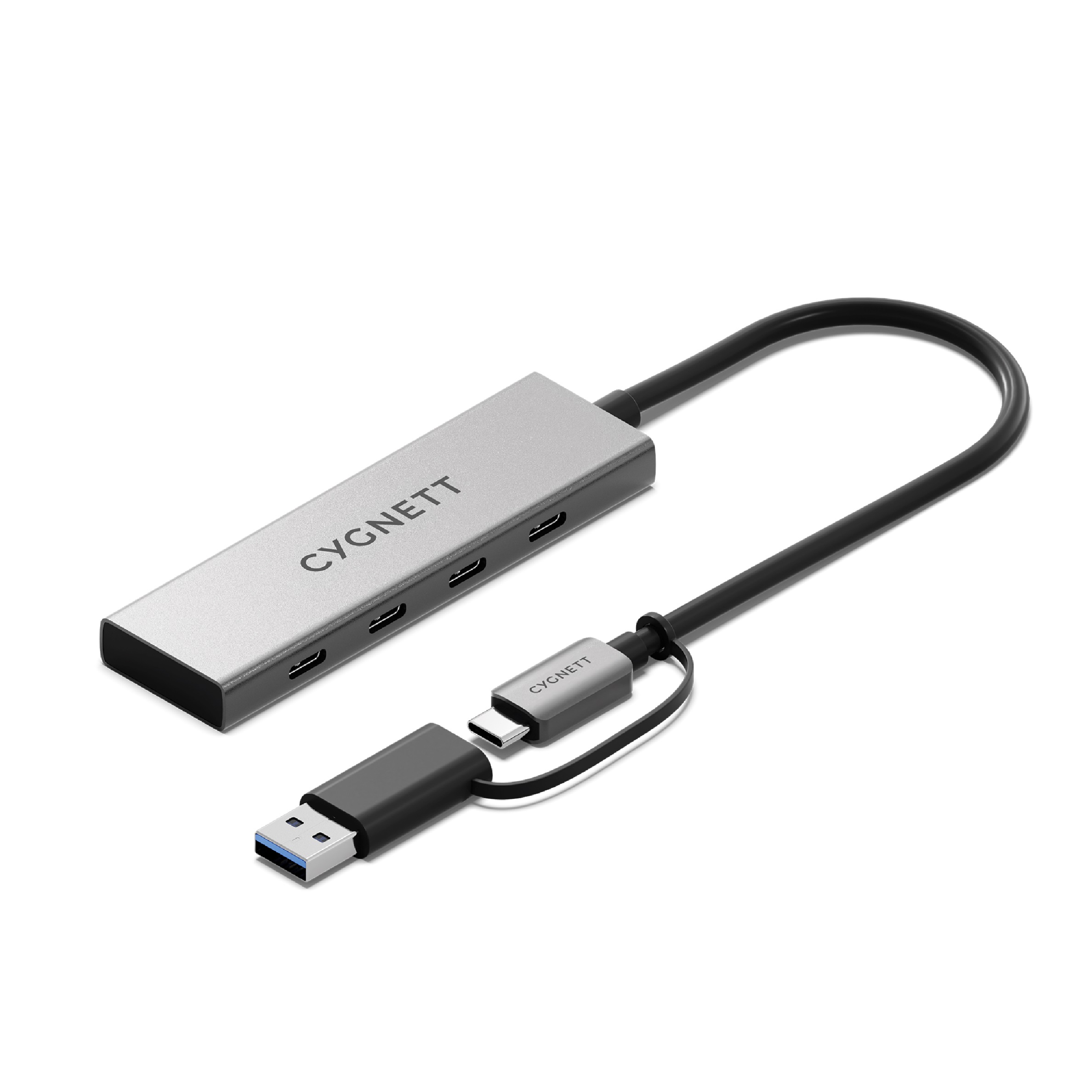 Cygnett Unite 4-in-1 USB-C to USB-C Hub- White(CY5390CYHUB)4x USB-C Ports