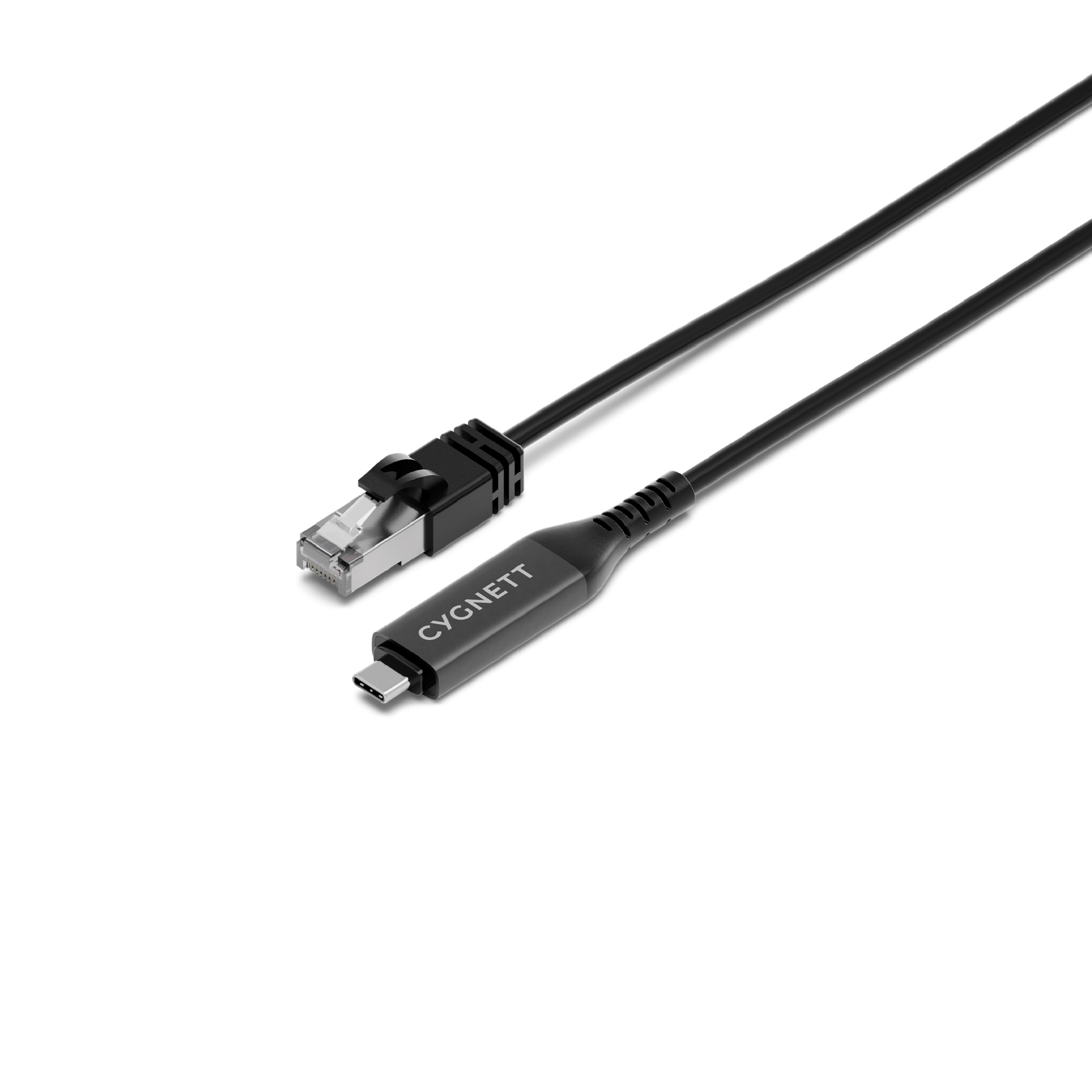 Cygnett Unite USB-C to RJ45 Gigabit Ethernet Cable 1m - Black (CY5505PCCCE)
