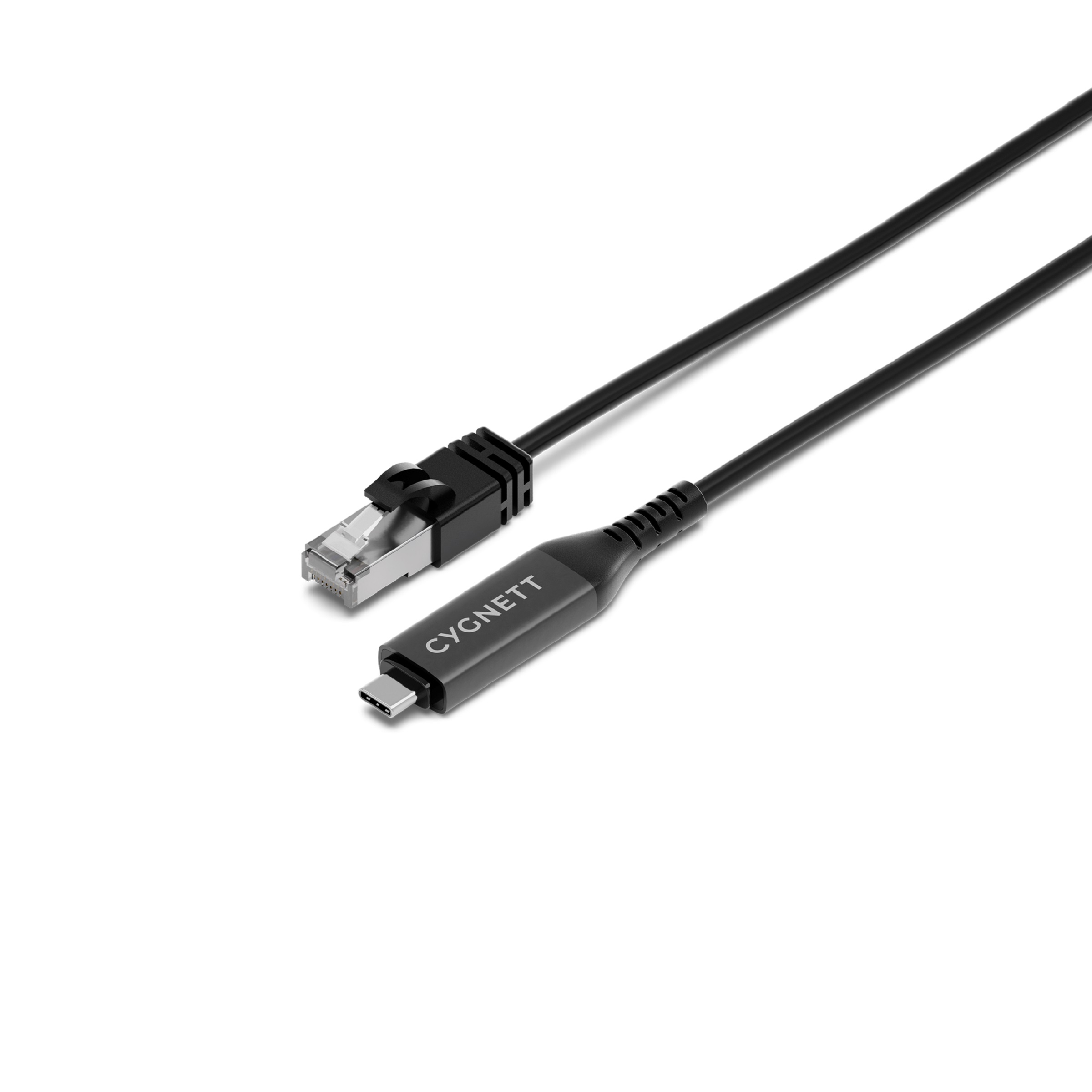 Cygnett Unite USB-C To RJ45 Ethernet Cable Gigabit (5M) - Black(CY5506PCCCE)