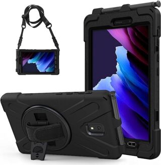 USP Rugged Samsung Galaxy Tab Active5 / Tab Active3 (8") Case Black - Built-in-Kickstand