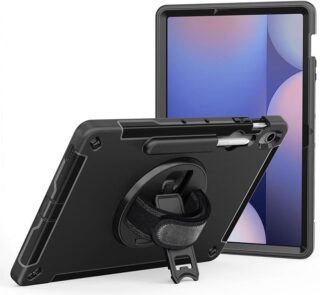 USP Rugged Samsung Galaxy Tab S10 FE+ (13.1") Case Black -  Built-in-Kickstand
