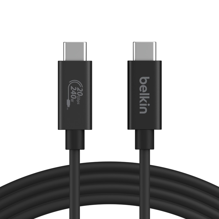 Belkin Connect USB4 USB-C to USB-C Cable (2M) - Black (INZ004BT2MBK)