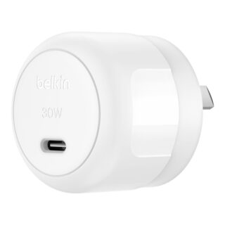 Belkin BoostCharge Compact 30W USB-C (PD 3.1) Wall Charger - White (WCA008auWH)