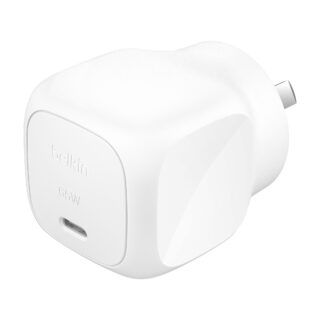 Belkin BoostCharge 65W USB-C PD 3.1 Cubic Wall Charger - White (WCA011auWH)