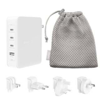 Belkin BoostCharge Pro 140W USB-C (PD 3.1) 4-Port GaN Wall Charger - White (WCH014BTWH-V3)