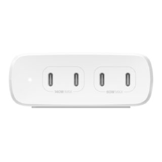 Belkin BoostCharge Pro 200W USB-C (PD 3.0) 4-Port GaN Wall Charger - White (WCH015AUWH)