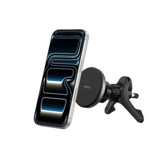 Belkin Magnetic Wireless Car Charging Vent Mount With Qi2 + 27W Car Adapter + USB-C Cable (1M) - Black (WIC010fqBK)