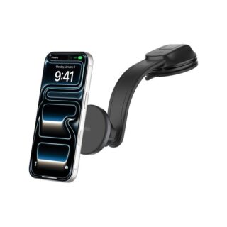 Belkin BoostCharge Magnetic Wireless Charging Car Dash Mount With Qi2 15W + USB-C Cable (1M) + 27W Car Adapter - Black (WIC011fqBK)