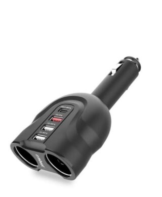 (LS)mbeat® Gorilla Power Four Port USB-C PD QC3.0 Car Charger with Cigar Lighter Splitter features built-in over heat Package EOL