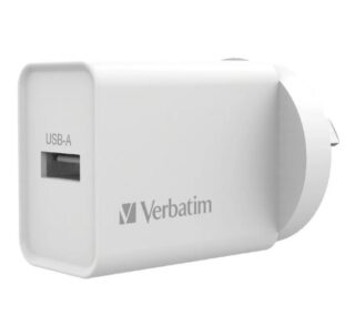Verbatim USB Charger Single Port 2.4A - White Single Port Wall Charger Rohs
