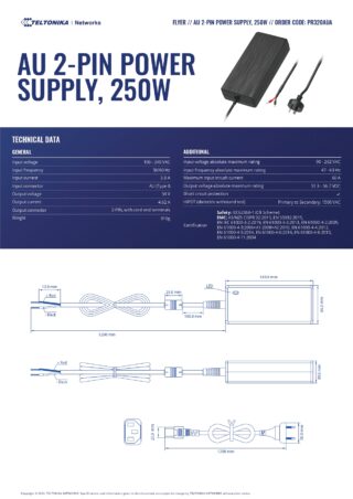 Teltonika 2 Pin AU Power Supply