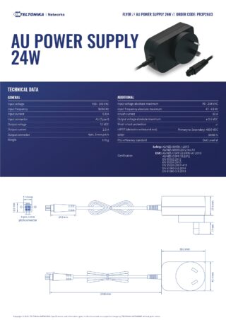 Teltonika AU POWER SUPPLY 24W