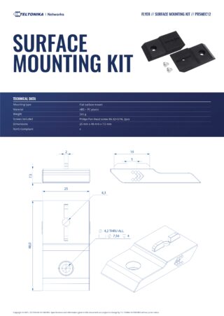 Teltonika Surface Mount Kit - Compatible with all Teltonika RUT and TRB Series Devices