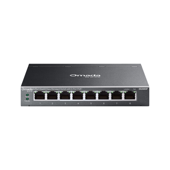 TP-Link ES208GP  Omada 8-Port Gigabit Easy Managed Switch with 8-Port PoE+