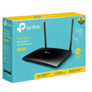 TP-Link TL-MR6400 N300 Wireless N 3G/4G-LTE Router 2.4GHz (300Mbps) 802.11bgn 3x100Mbps LAN 1x 100Mbps 4G SIM Slot