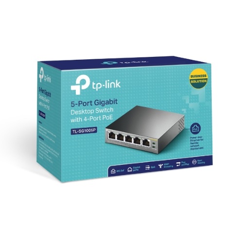 TP-Link TL-SG1005P 5-Port Gigabit Desktop Switch with 4-Port PoE