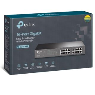 TP-Link TL-SG1016PE 16-Port Gigabit Easy Smart Switch 8-Port PoE+ Rack Mountable/Desktop