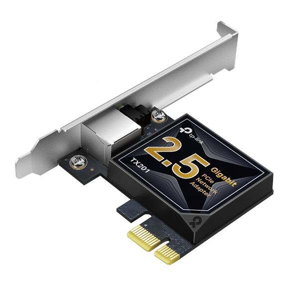 TP-Link TX201 2.5G 2.5 Gigabit PCI Express Network Adapter Low-Profile Full-Height Brackets 1× PCI Express 2.1 x 1
