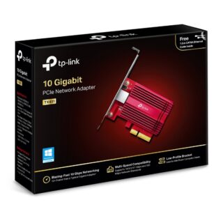 TP-Link TX401 10G 10 Gigabit PCI Express Network Adapter Low-Profile Full-Height Brackets 1× PCI Express 3.0 x4