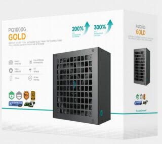 DeepCool PQ1000G 1000W Gamer Storm 80+ Gold/Cybenetics Fully Modular ATX Power Supply 120mm Fan