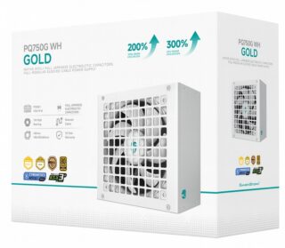 DeepCool PQ750G WH 750W Gamer Storm 80+ Gold/Cybenetics Fully Modular ATX Power Supply 120mm Fan